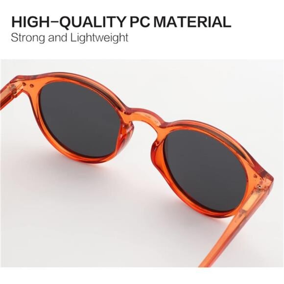 Polarized Round Sunglasses, Stylish Sunglasses for Men and Women Retro Classic